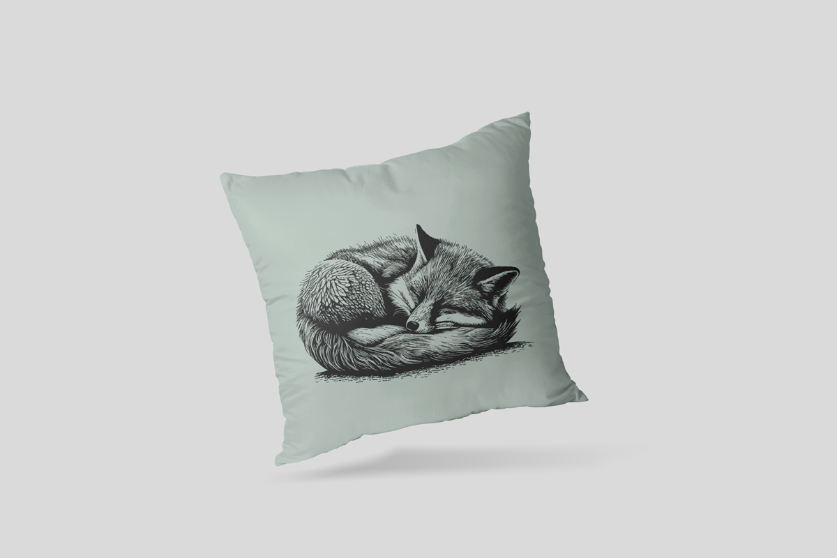 Pillow Fox Illustration Flyve